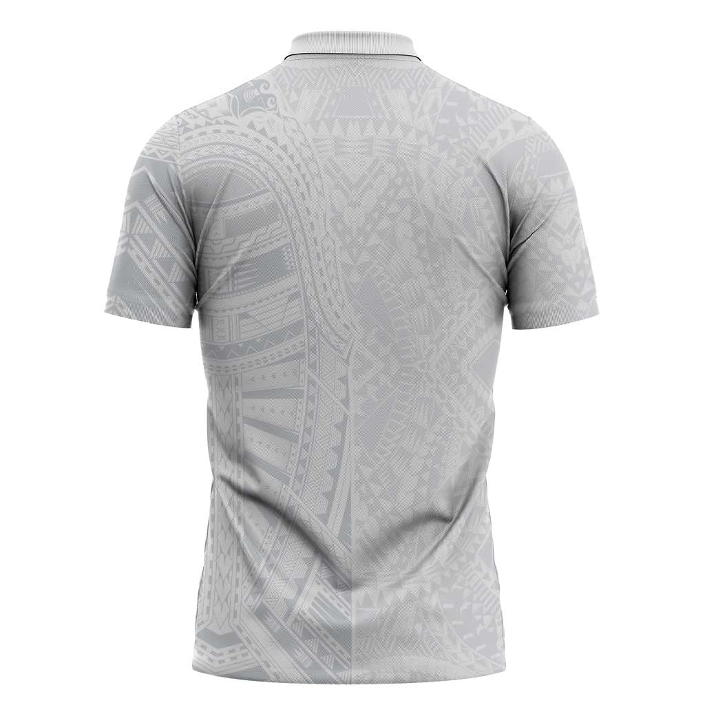 Lotu Tamaiti Zipper Polo Shirt Traditional Samoan Art Tattoos - Polynesian Pride