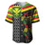 Kanaka Maoli Running Baseball Jersey Kakau Pattern with Kanaka Maoli Flag Color