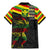 Kanaka Maoli Running Family Matching Mermaid Dress and Hawaiian Shirt Kakau Pattern with Kanaka Maoli Flag Color