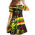 Kanaka Maoli Running Family Matching Puletasi and Hawaiian Shirt Kakau Pattern with Kanaka Maoli Flag Color