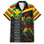 Kanaka Maoli Running Family Matching Puletasi and Hawaiian Shirt Kakau Pattern with Kanaka Maoli Flag Color