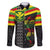 Kanaka Maoli Running Family Matching Puletasi and Hawaiian Shirt Kakau Pattern with Kanaka Maoli Flag Color