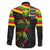 Kanaka Maoli Running Family Matching Puletasi and Hawaiian Shirt Kakau Pattern with Kanaka Maoli Flag Color