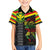 Kanaka Maoli Running Family Matching Puletasi and Hawaiian Shirt Kakau Pattern with Kanaka Maoli Flag Color