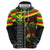 Kanaka Maoli Running Hoodie Kakau Pattern with Kanaka Maoli Flag Color