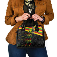 Kanaka Maoli Running Shoulder Handbag Kakau Pattern with Kanaka Maoli Flag Color