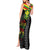 Kanaka Maoli Running Tank Maxi Dress Kakau Pattern with Kanaka Maoli Flag Color