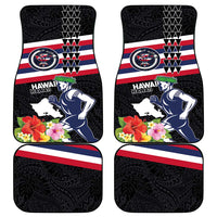Honolulu Running Race Car Mats Hawaii Marathon Kakau Art with Hibiscus and National Flag Style