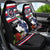 Honolulu Running Race Car Seat Cover Hawaii Marathon Kakau Art with Hibiscus and National Flag Style