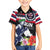 Honolulu Running Race Family Matching Puletasi and Hawaiian Shirt Hawaii Marathon Kakau Art with Hibiscus and National Flag Style