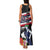 Honolulu Running Race Family Matching Tank Maxi Dress and Hawaiian Shirt Hawaii Marathon Kakau Art with Hibiscus and National Flag Style