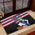 Honolulu Running Race Rubber Doormat Hawaii Marathon Kakau Art with Hibiscus and National Flag Style