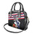 Honolulu Running Race Shoulder Handbag Hawaii Marathon Kakau Art with Hibiscus and National Flag Style