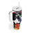 Honolulu Running Race Tumbler With Handle Hawaii Marathon Kakau Art with Hibiscus and National Flag Style