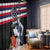 Honolulu Running Race Window Curtain Hawaii Marathon Kakau Art with Hibiscus and National Flag Style