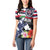 Honolulu Running Race Women Polo Shirt Hawaii Marathon Kakau Art with Hibiscus and National Flag Style