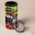 Kanaka Maoli Ikaika Warrior 4 in 1 Can Cooler Tumbler Hibiscus Kakau Art and Tapa Tribal Pattern