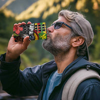 Kanaka Maoli Ikaika Warrior 4 in 1 Can Cooler Tumbler Hibiscus Kakau Art and Tapa Tribal Pattern