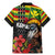 Kanaka Maoli Ikaika Warrior Family Matching Mermaid Dress and Hawaiian Shirt Hibiscus Kakau Art and Tapa Tribal Pattern