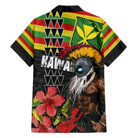 Kanaka Maoli Ikaika Warrior Family Matching Off The Shoulder Long Sleeve Dress and Hawaiian Shirt Hibiscus Kakau Art and Tapa Tribal Pattern LT03 - Polynesian Pride