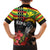 Kanaka Maoli Ikaika Warrior Family Matching Puletasi and Hawaiian Shirt Hibiscus Kakau Art and Tapa Tribal Pattern