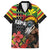 Kanaka Maoli Ikaika Warrior Family Matching Puletasi and Hawaiian Shirt Hibiscus Kakau Art and Tapa Tribal Pattern