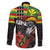 Kanaka Maoli Ikaika Warrior Family Matching Puletasi and Hawaiian Shirt Hibiscus Kakau Art and Tapa Tribal Pattern