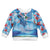 Hawaiian Waves Whale Kid Ugly Christmas Sweater Kakau Art and Tropical Red Hibiscus Flowers