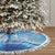 Hawaiian Waves Whale Tree Skirt Kakau Art and Tropical Red Hibiscus Flowers