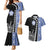 Fiji Queen Victoria School Couples Matching Mermaid Dress and Hawaiian Shirt Tapa and Polynesian Tribal Pattern Half Style LT03 Black - Polynesian Pride