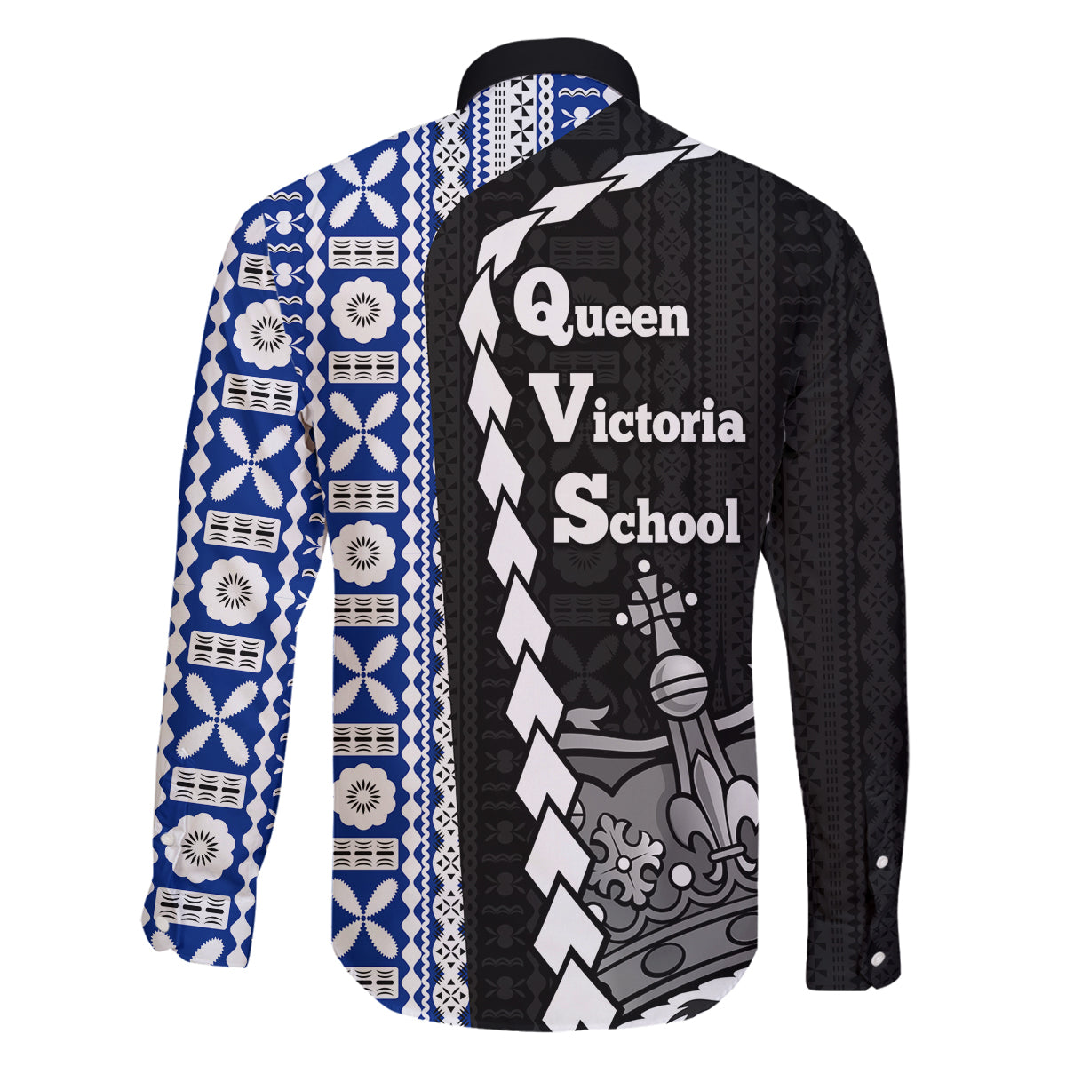 Fiji Queen Victoria School Family Matching Tank Maxi Dress and Hawaiian Shirt Tapa and Polynesian Tribal Pattern Half Style LT03 - Polynesian Pride