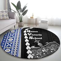 Fiji Queen Victoria School Round Carpet Tapa and Polynesian Tribal Pattern Half Style LT03 - Polynesian Pride