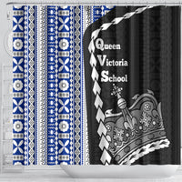 Fiji Queen Victoria School Shower Curtain Tapa and Polynesian Tribal Pattern Half Style LT03 - Polynesian Pride