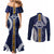 Fiji Ratu Kadavulevu School Couples Matching Mermaid Dress and Long Sleeve Button Shirt Tapa and Polynesian Tribal Pattern LT03 - Polynesian Pride