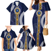 Fiji Ratu Kadavulevu School Family Matching Mermaid Dress and Hawaiian Shirt Tapa and Polynesian Tribal Pattern LT03 - Polynesian Pride
