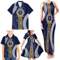 Fiji Ratu Kadavulevu School Family Matching Tank Maxi Dress and Hawaiian Shirt Tapa and Polynesian Tribal Pattern LT03 - Polynesian Pride
