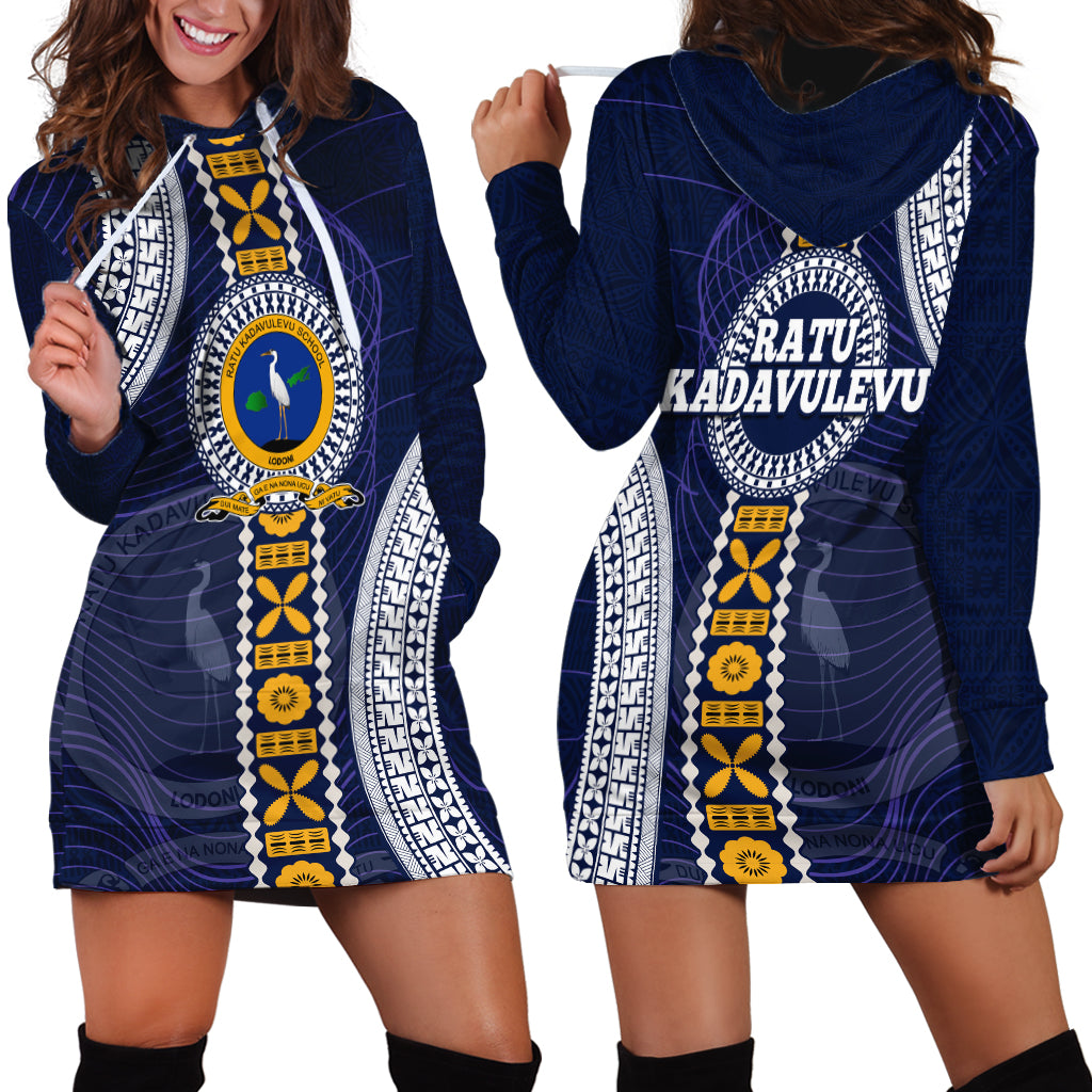 Fiji Ratu Kadavulevu School Hoodie Dress Tapa and Polynesian Tribal Pattern LT03 - Polynesian Pride