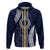 Fiji Ratu Kadavulevu School Zip Hoodie Tapa and Polynesian Tribal Pattern LT03 Zip Hoodie Blue - Polynesian Pride