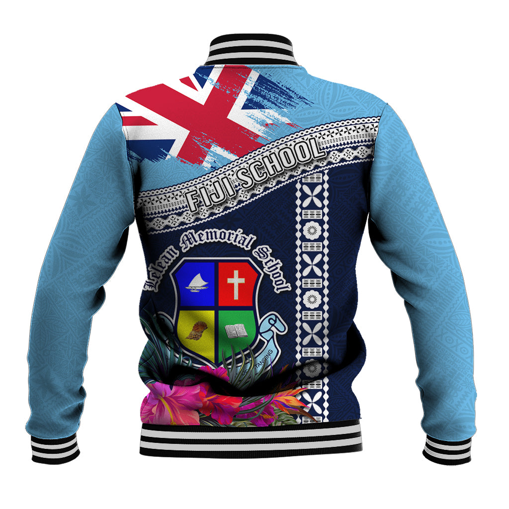 Fiji Lelean Memorial School Baseball Jacket Tapa and Polynesian Tribal Pattern LT03 - Polynesian Pride