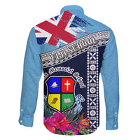 Fiji Lelean Memorial School Family Matching Long Sleeve Bodycon Dress and Hawaiian Shirt Tapa and Polynesian Tribal Pattern LT03 - Polynesian Pride