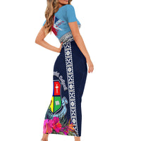 Fiji Lelean Memorial School Family Matching Short Sleeve Bodycon Dress and Hawaiian Shirt Tapa and Polynesian Tribal Pattern LT03 - Polynesian Pride