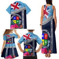 Fiji Lelean Memorial School Family Matching Tank Maxi Dress and Hawaiian Shirt Tapa and Polynesian Tribal Pattern LT03 - Polynesian Pride
