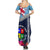 Fiji Lelean Memorial School Summer Maxi Dress Tapa and Polynesian Tribal Pattern LT03 - Polynesian Pride