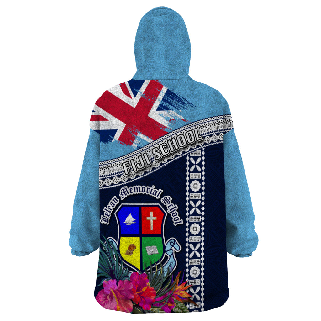 Fiji Lelean Memorial School Wearable Blanket Hoodie Tapa and Polynesian Tribal Pattern LT03 - Polynesian Pride
