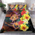 Hawaiian Sea Animals Love Couple Bedding Set Aloha Sunset Symphony