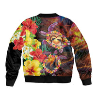 Hawaiian Sea Animals Love Couple Bomber Jacket Aloha Sunset Symphony