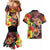 Hawaiian Sea Animals Love Couple Couples Matching Mermaid Dress and Hawaiian Shirt Aloha Sunset Symphony