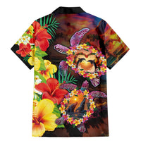 Hawaiian Sea Animals Love Couple Family Matching Mermaid Dress and Hawaiian Shirt Aloha Sunset Symphony