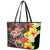 Hawaiian Sea Animals Love Couple Leather Tote Bag Aloha Sunset Symphony