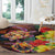 Hawaiian Sea Animals Love Couple Round Carpet Aloha Sunset Symphony